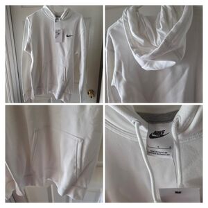 New Nike White Pullover Hoodie Size Large